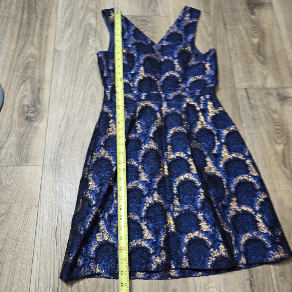NWT J Crew Peacock Jacquard Fit and Flare Party Dress Size 9 - Picture 11 of 14